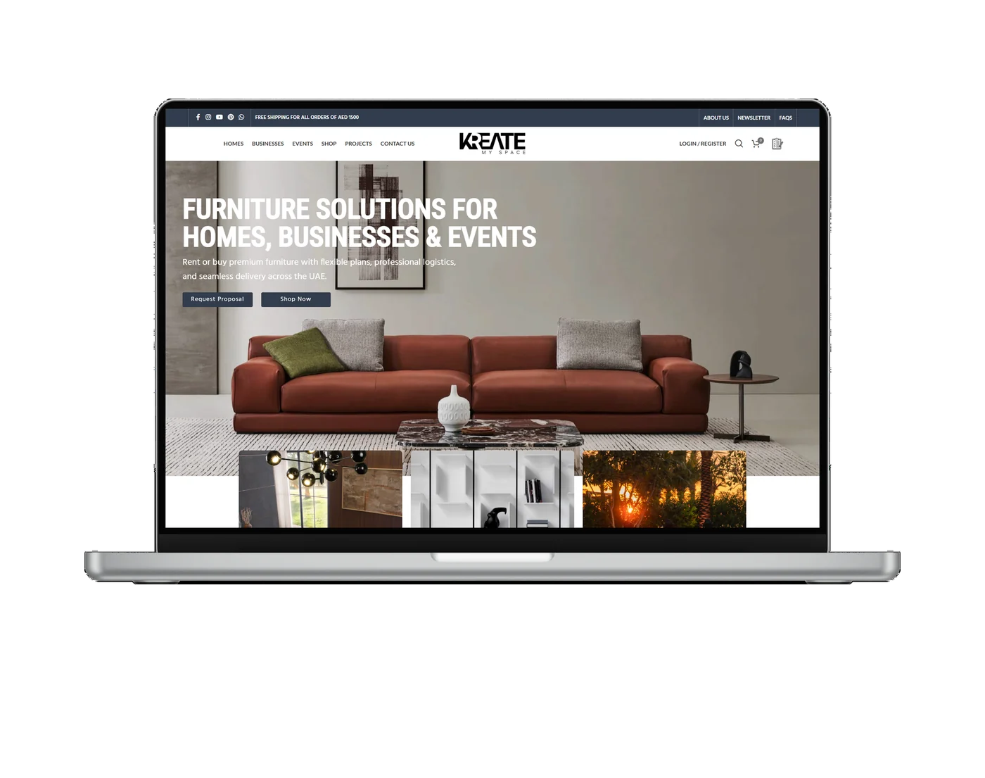 Kreate My Space: Furniture Rental & Sales Store