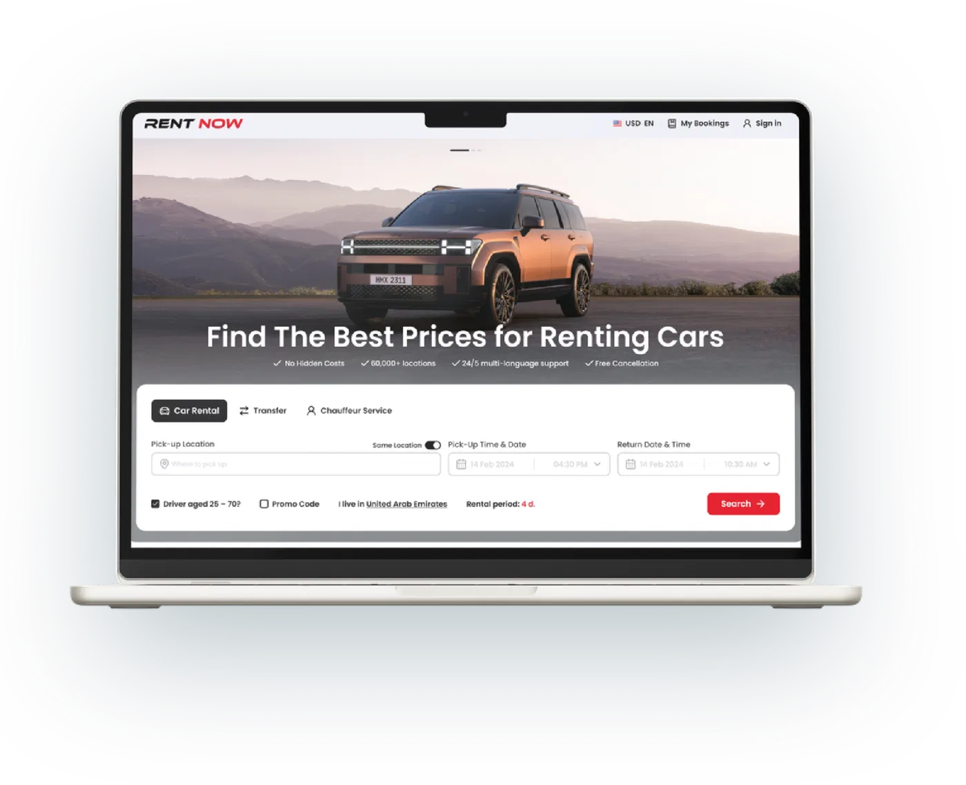Rent Now: Car Rental Platform