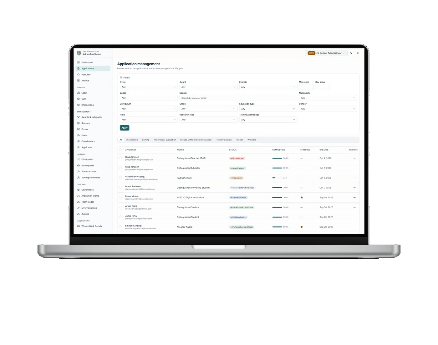 Tahkeem: Awards Management Platform